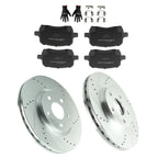 Set of 2 Front Drilled Brake Rotors + Pads for Pontiac G6 / Chevrolet Malibu (2005–2010)