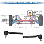 2pcs Front Tie Rod Ends ES800224 for Honda Odyssey 