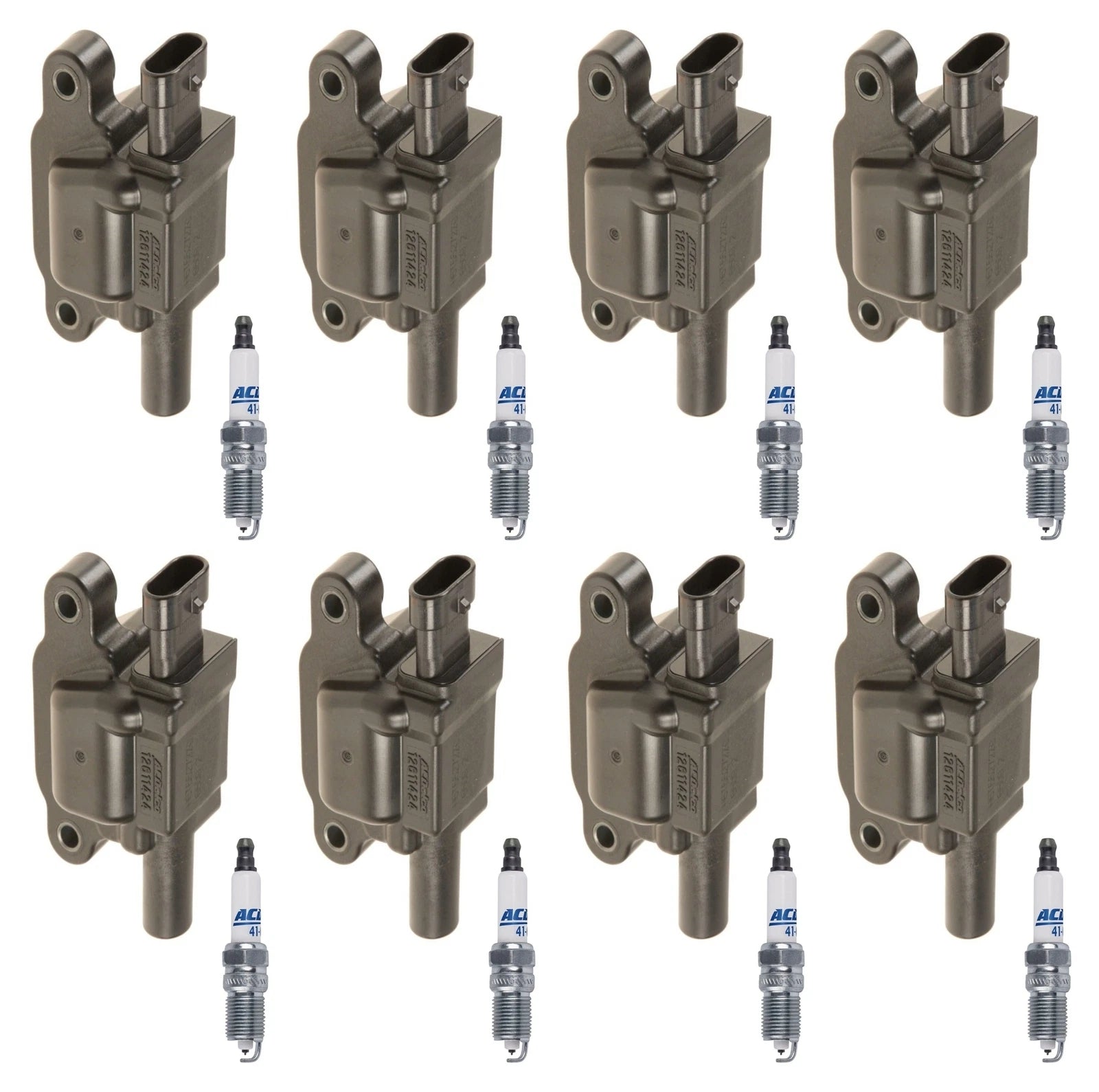 Set of 8 Ignition Coils & 8 Spark Plugs for Chevy Silverado 1500 (2007–2013)