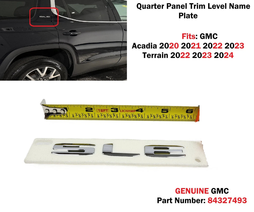 Rear Logo Emblem Nameplate Badge for GMC Acadia Terrain SLE (2020–2024) 84327493