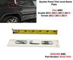 Rear Logo Emblem Nameplate Badge for GMC Acadia Terrain SLE (2020–2024) 84327493