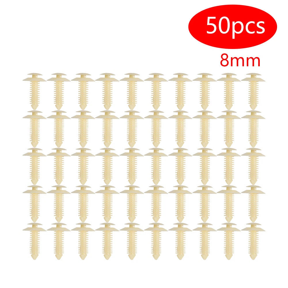 Set of 50 Plastic Retainer Push Rivet Clips for Ford GMC