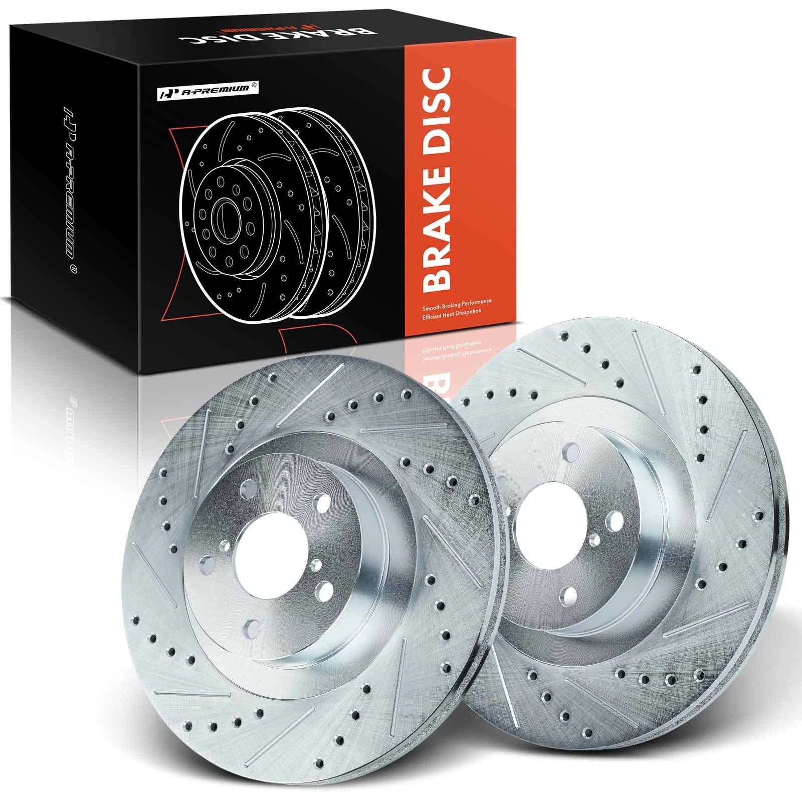 Drilled Brake Rotors for Subaru Outback Forester Impreza Legacy (2000–2023)