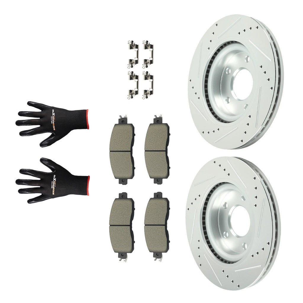 Front Brake Rotors & Ceramic Brake Pads Kit for Nissan Altima (2013–2023) S-31464 P-1650