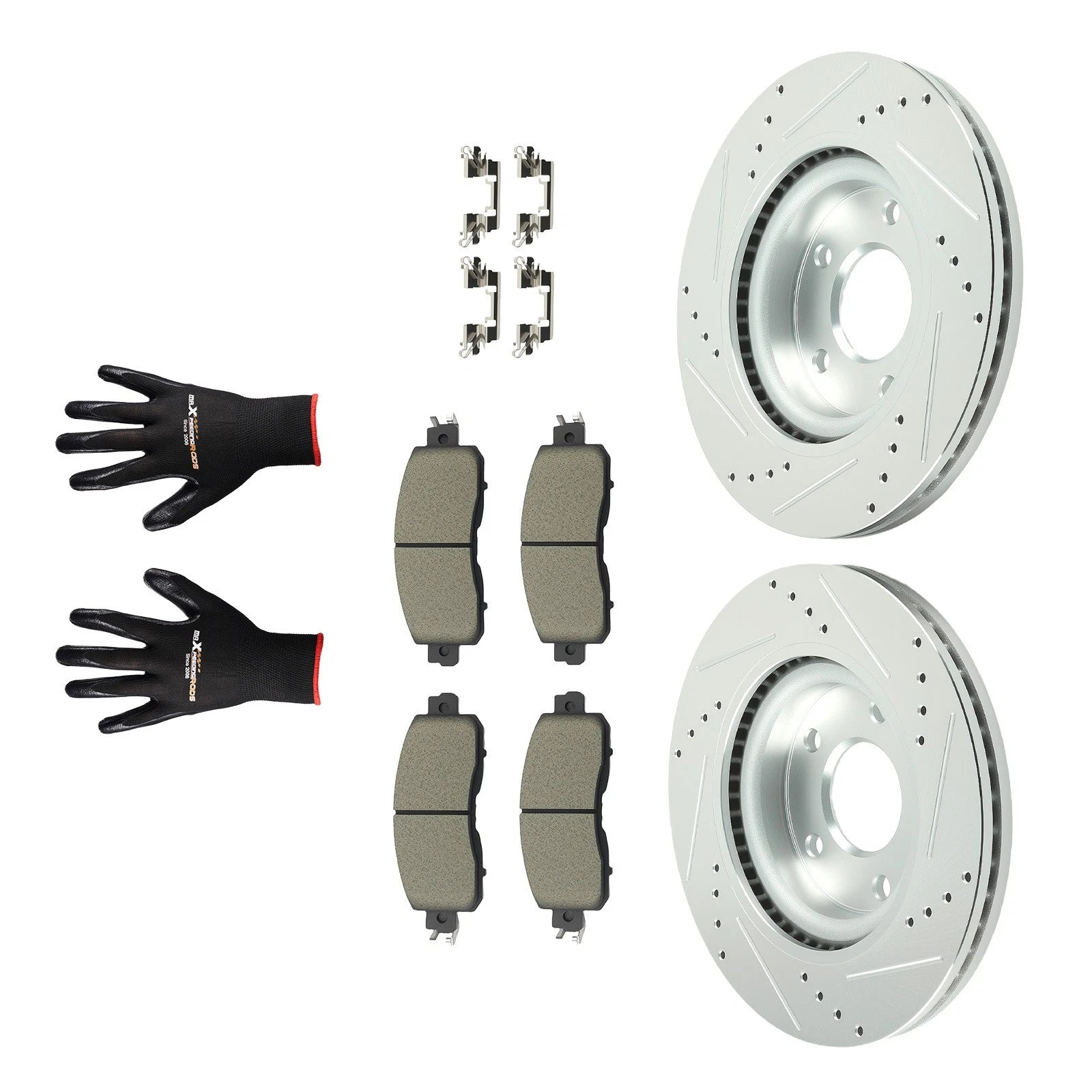 Front Brake Rotors & Ceramic Brake Pads Kit for Nissan Altima (2013–2023) S-31464 P-1650