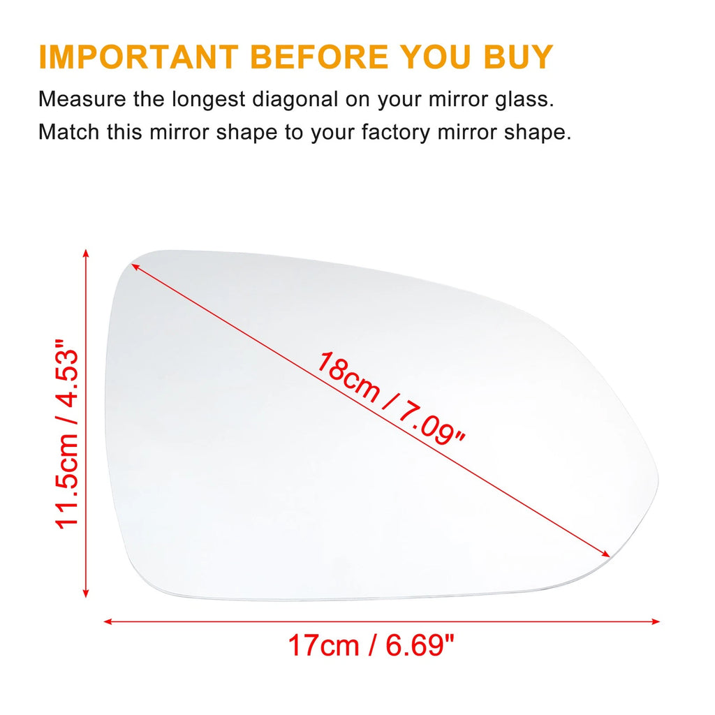 Right Heated Mirror Glass for Kia Rio (2018–2022) No. 87621H9020