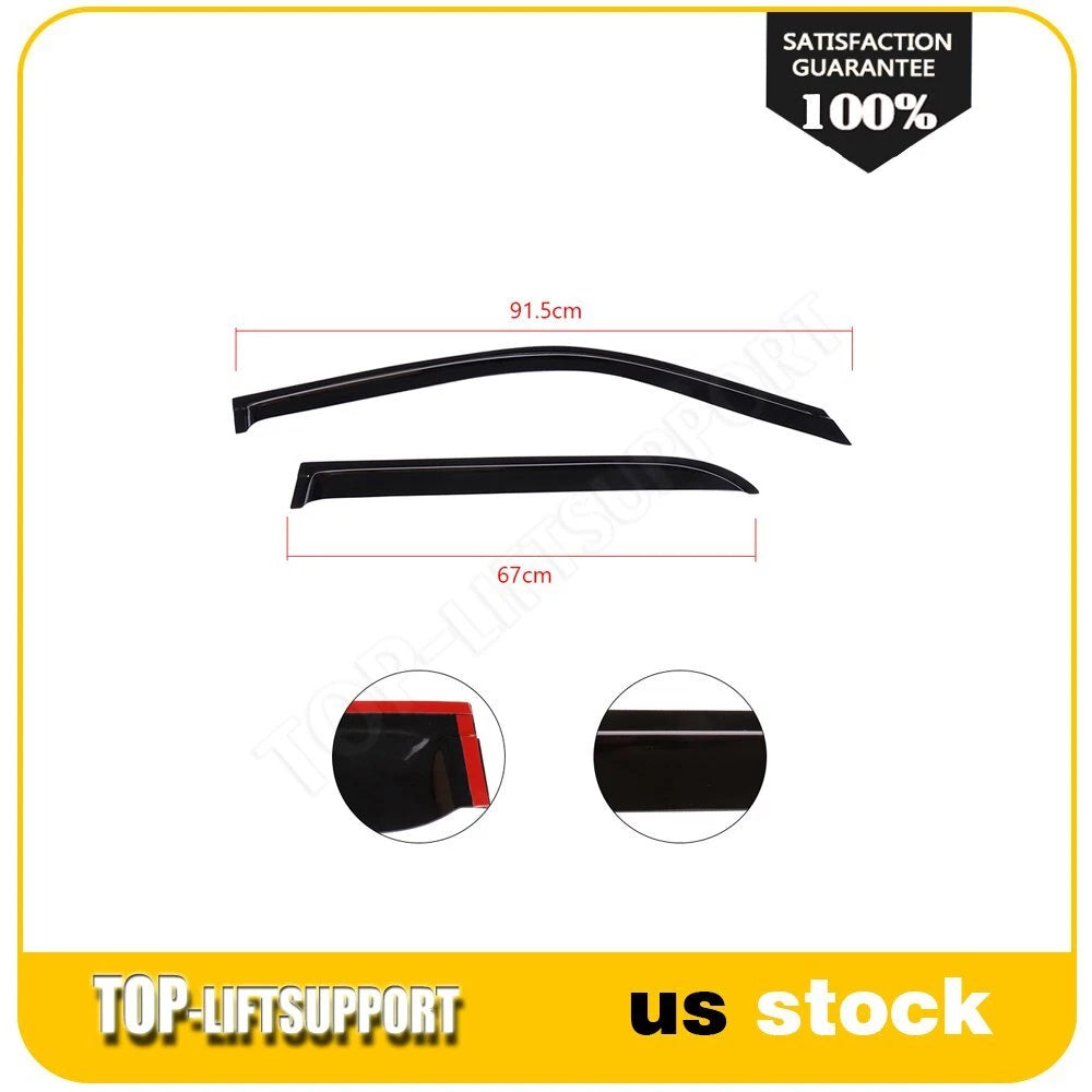 Wavy UV Window Visor Vent Shade Rain Guard for Toyota 4Runner (1996–2001)