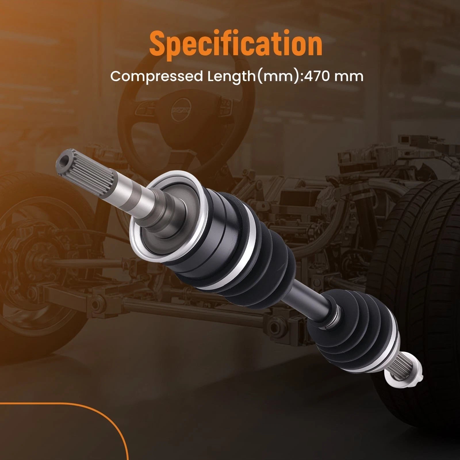 Set of 2 CV Joint Axles for Kawasaki Bayou 300 KLF300C 4X4 (1989–2005)