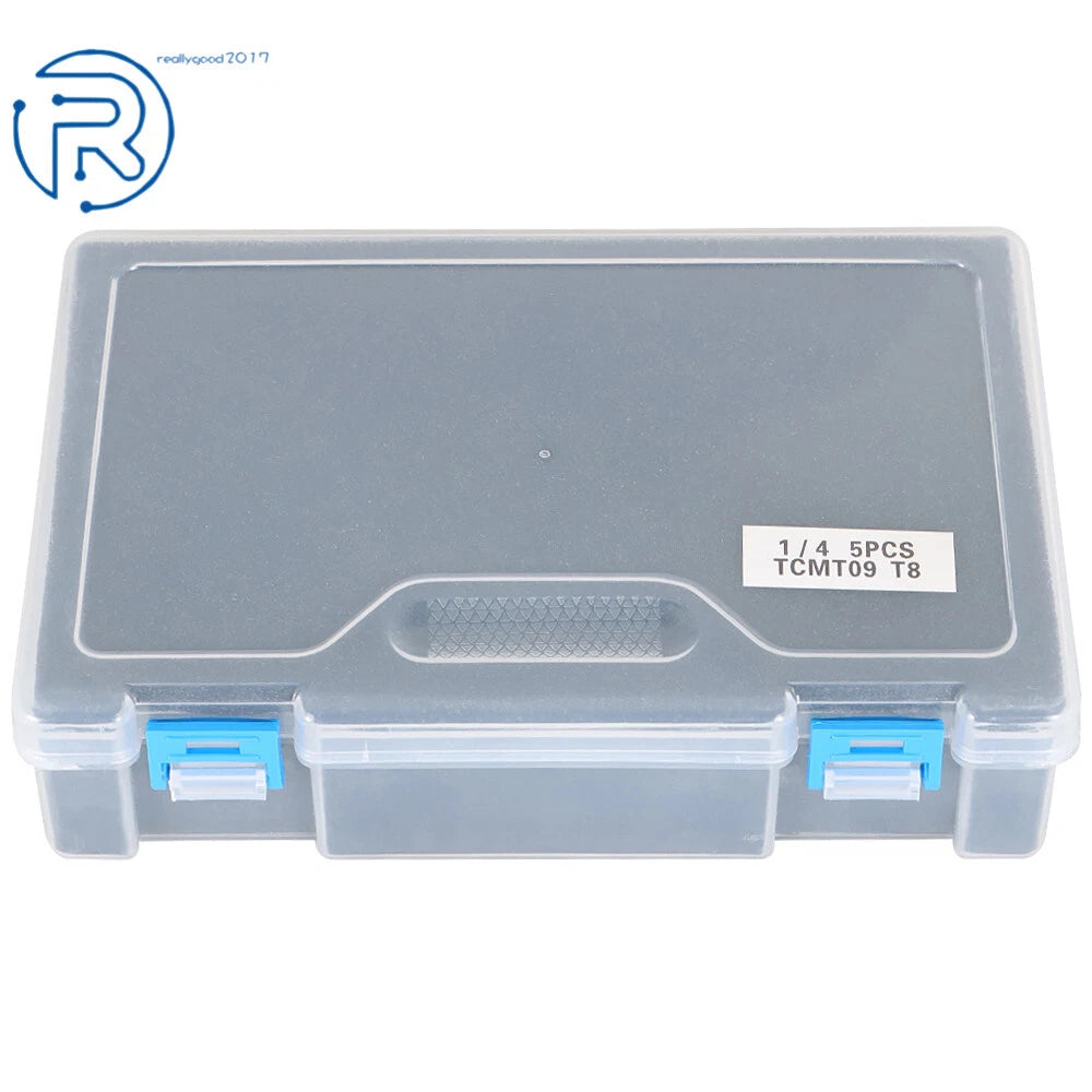 5X 1/4'' Carbide Indexable Turning Tool Set for Lathes (Fitted Box)