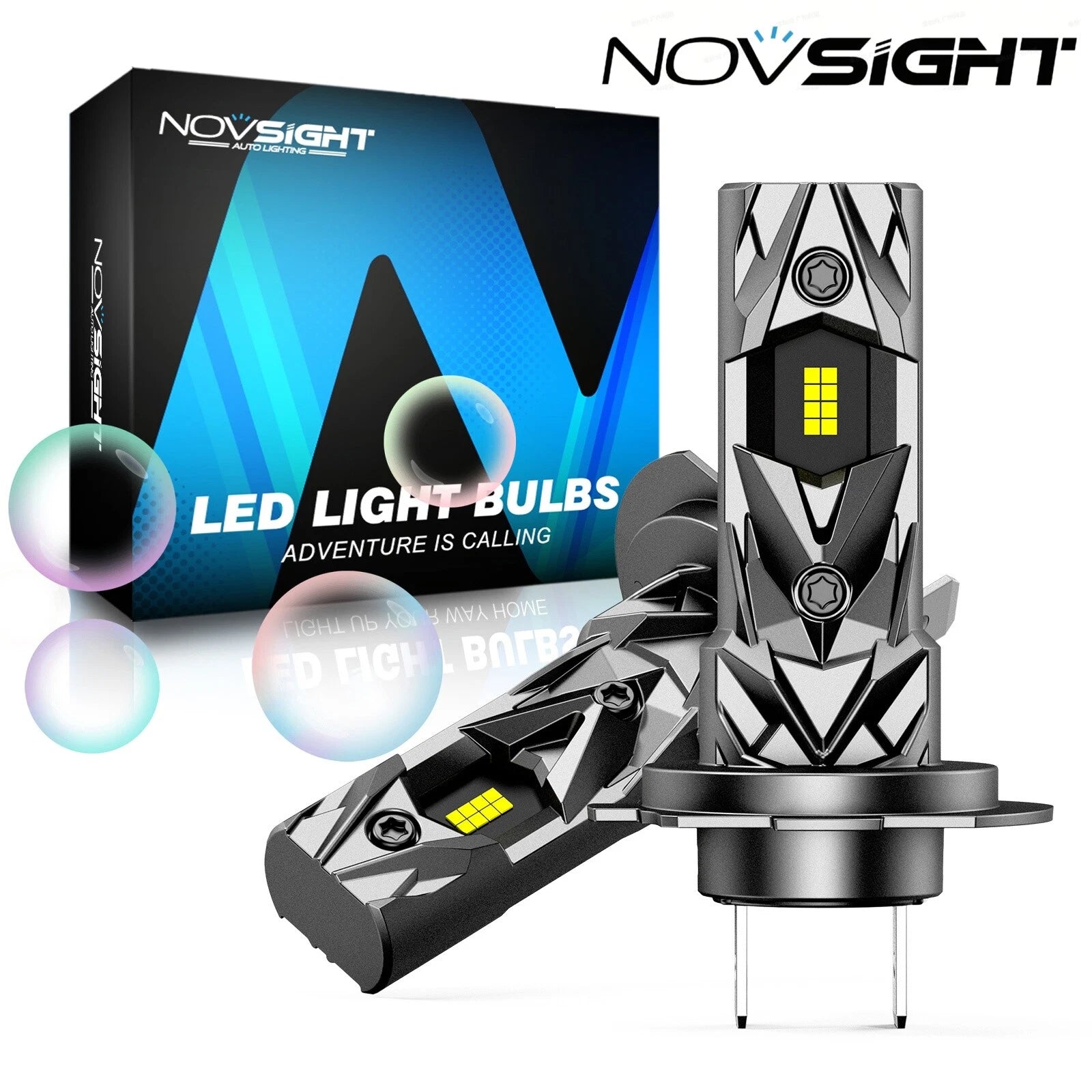 2X LED Headlight Bulbs Kit for NOVSIGHT (6500K, 16000LM, 60W)