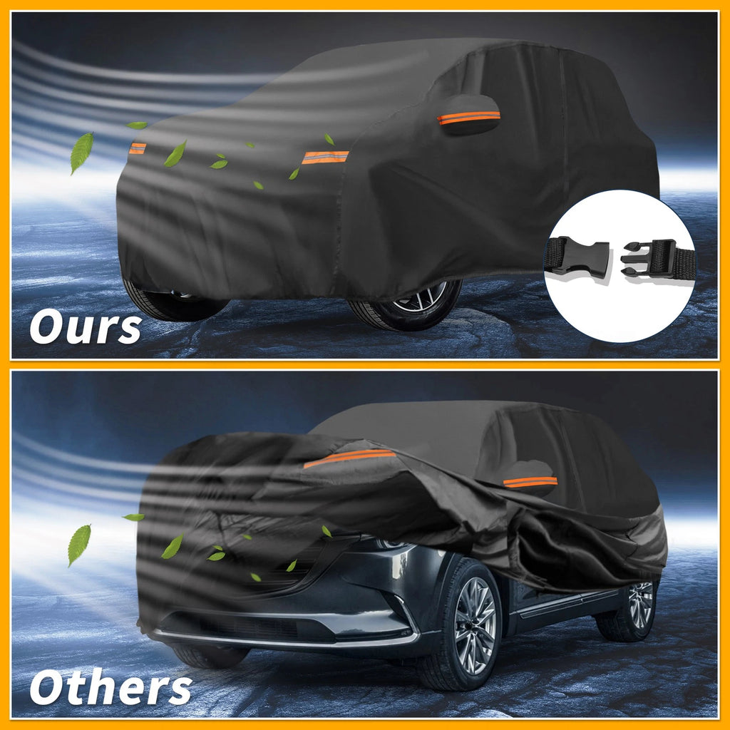 Car Cover Waterproof All Weather for Mazda CX-9 (2016–2023) 190T-PU Zipper