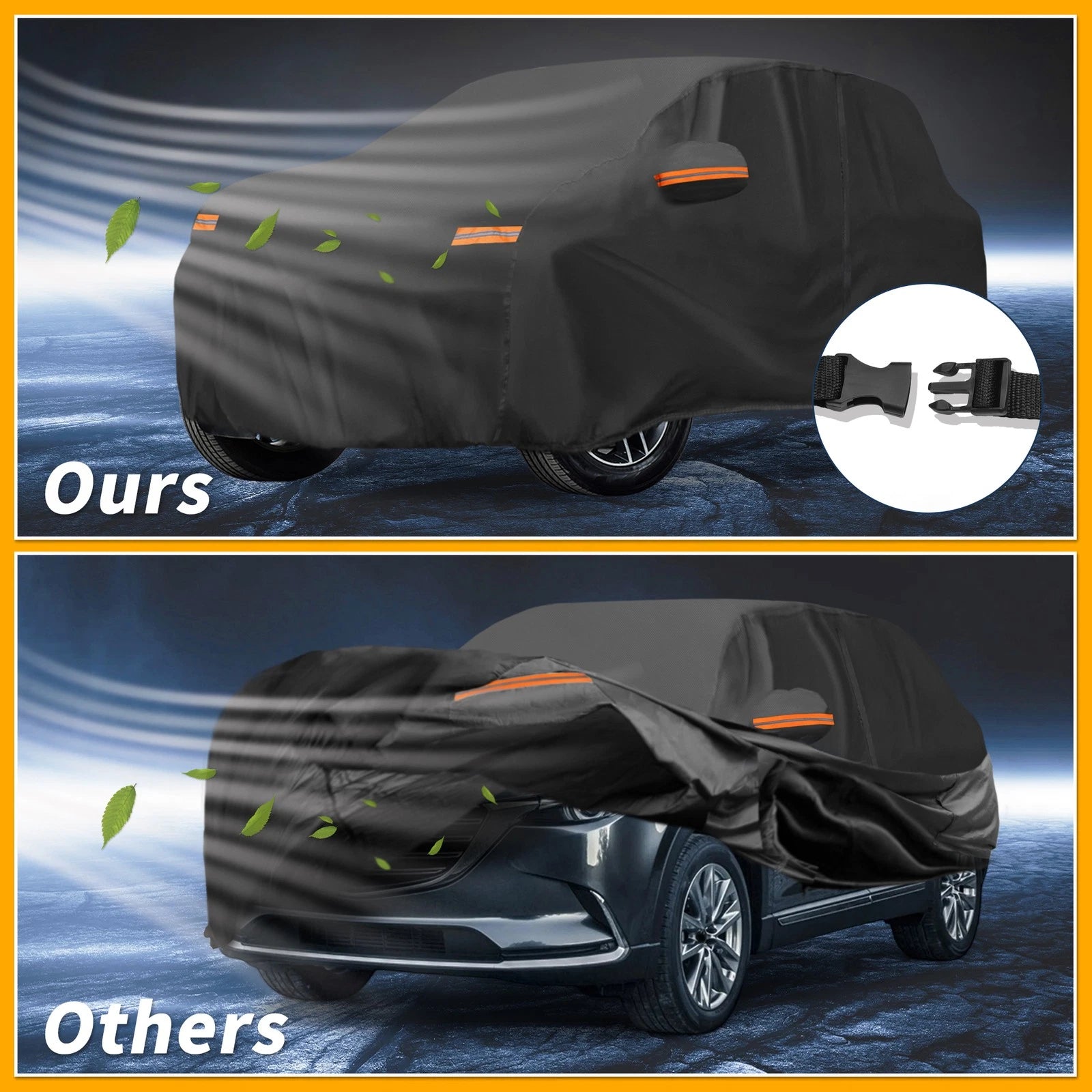 Car Cover Waterproof All Weather for Mazda CX-9 (2016–2023) 190T-PU Zipper