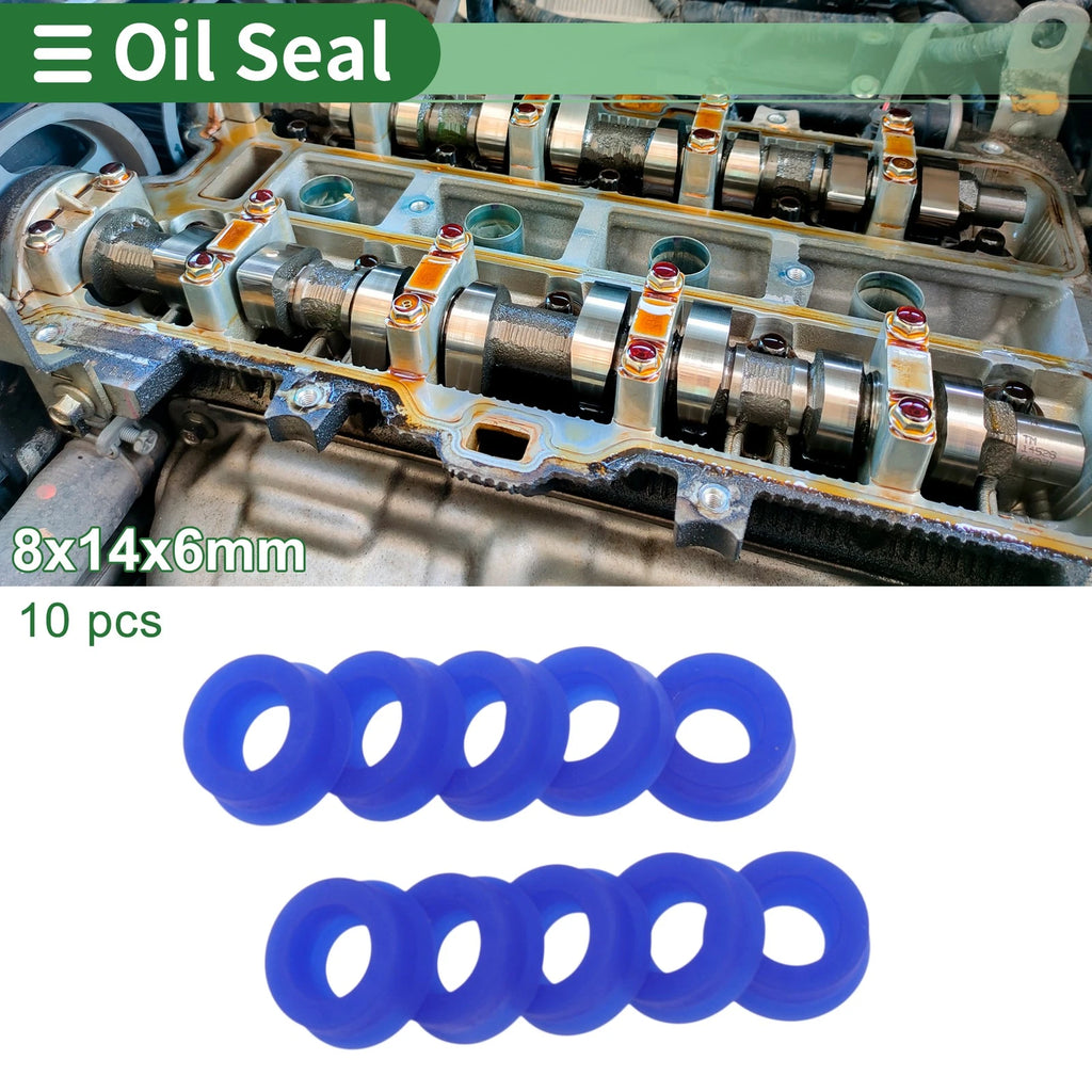 10X Oil Seal Rotary Shaft Seal for Various Models (8x14x6mm)
