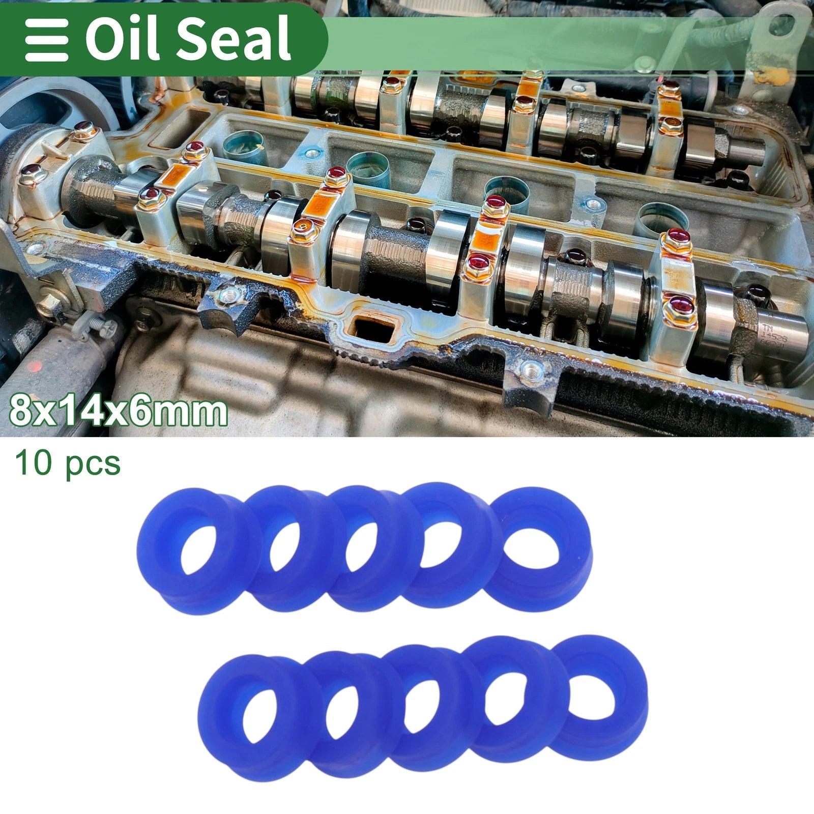 10X Oil Seal Rotary Shaft Seal for Various Models (8x14x6mm)