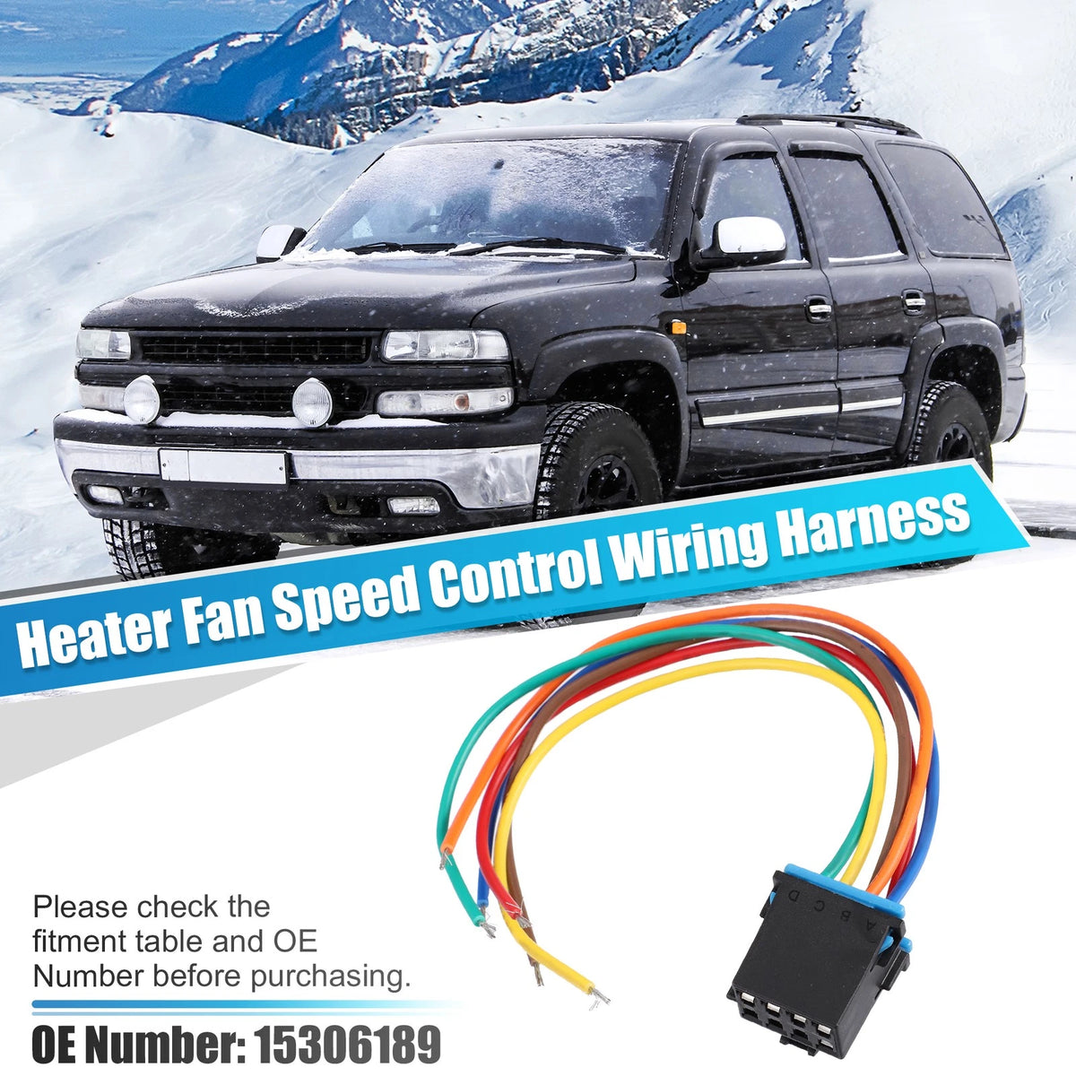 AC Heater Climate Fan Control Wiring 15306189 PT1346 969907 for Chevy Tahoe (2000–2006)