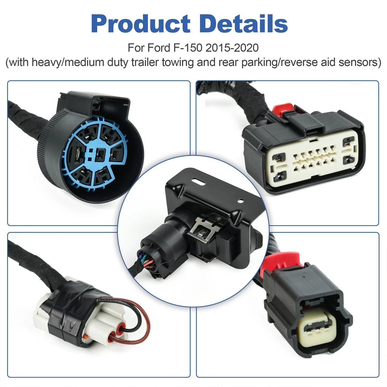 Rear Bumper Trailer Connector Harness for Ford F-150 (2015–2020)