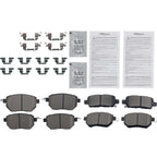 8pcs Ceramic Brake Pads Set for Nissan Maxima (2004–2008) D936 D905