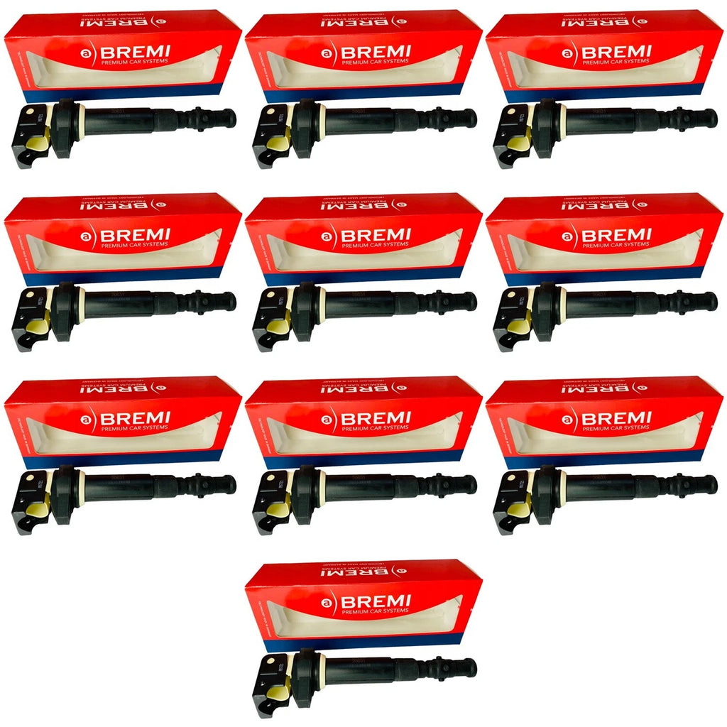 Set of 10 Ignition Coils with Spark Plug Connector for BMW E60 E63 E64 M5 M6