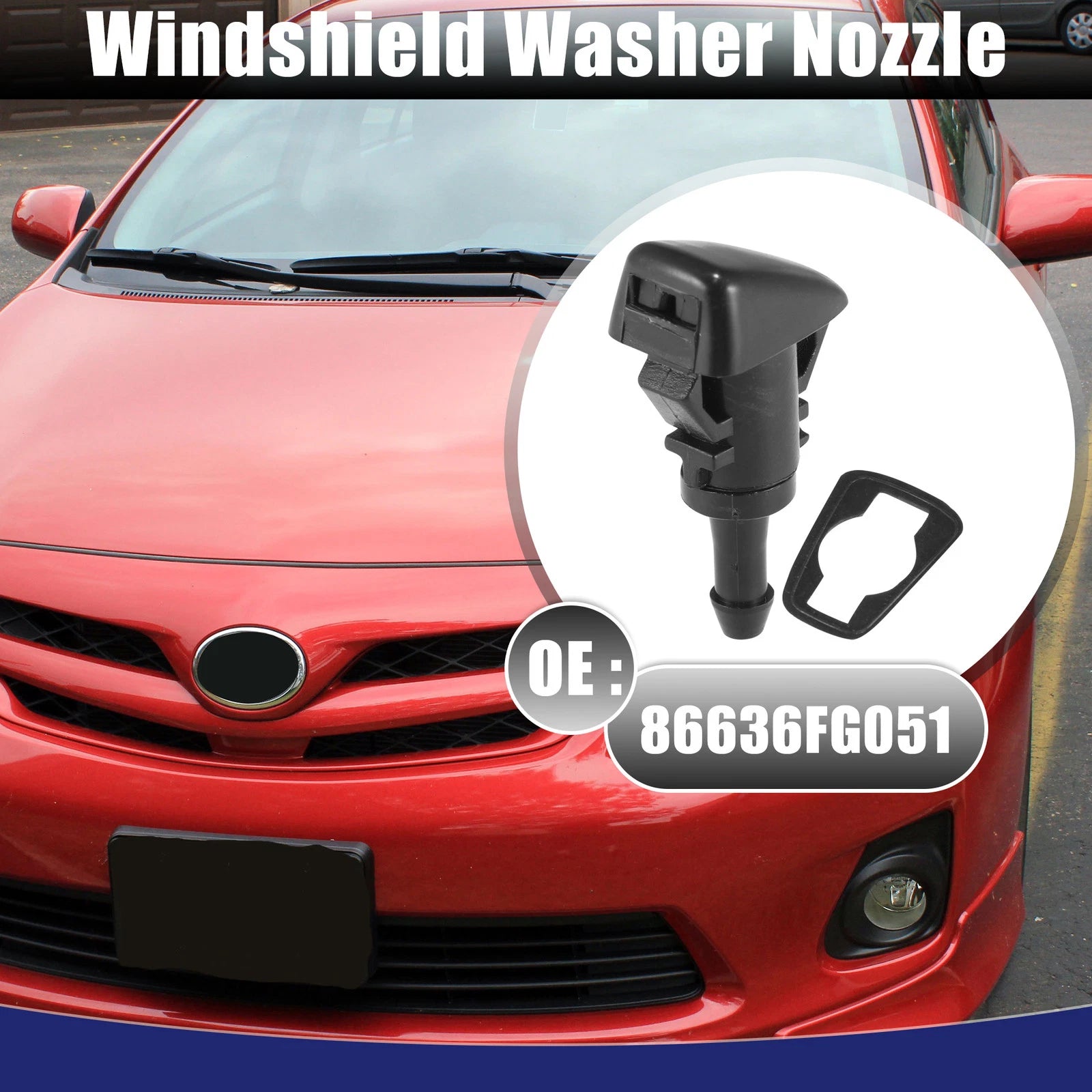 2X Windshield Washer Nozzles for Subaru Impreza (2008–2014)