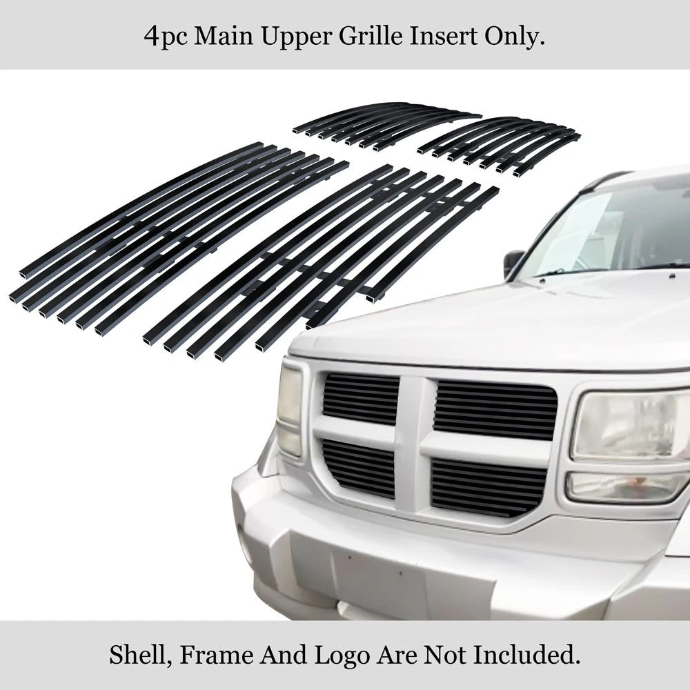 Stainless Black Billet Grille Insert for Dodge Nitro (2007-2011)