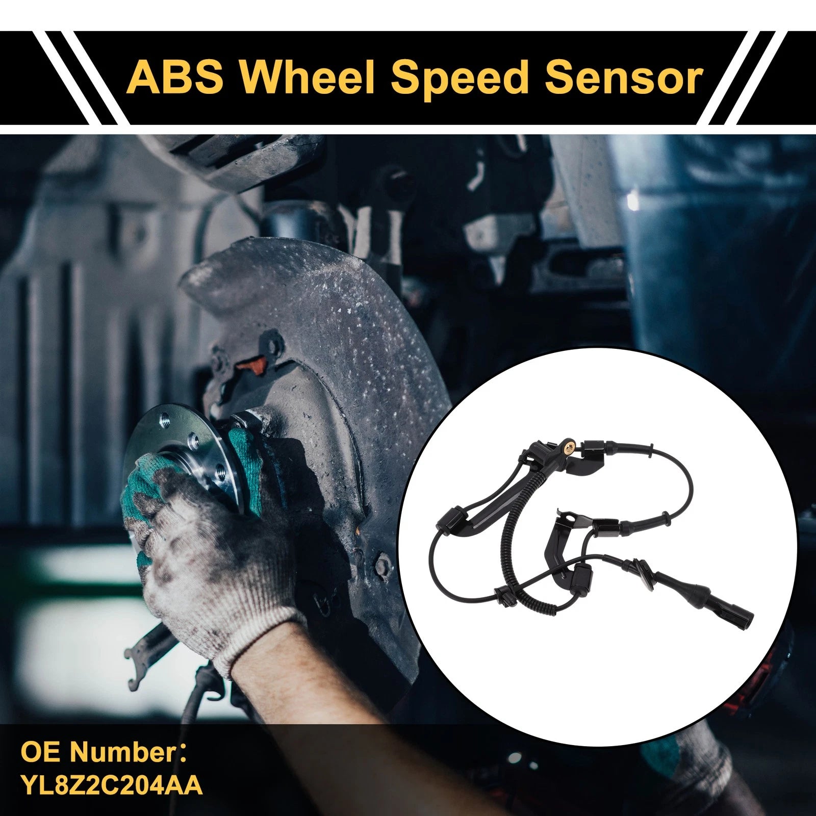 ABS Wheel Speed Sensor No.YL8Z2C204AA for Ford Escape (2001–2008) 1Pc Right Front