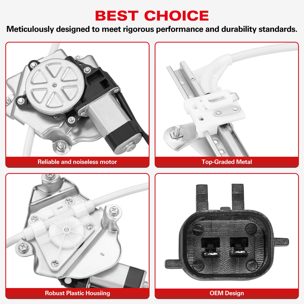Power Window Regulator and Motor for Pontiac Grand Prix (1997–2003)