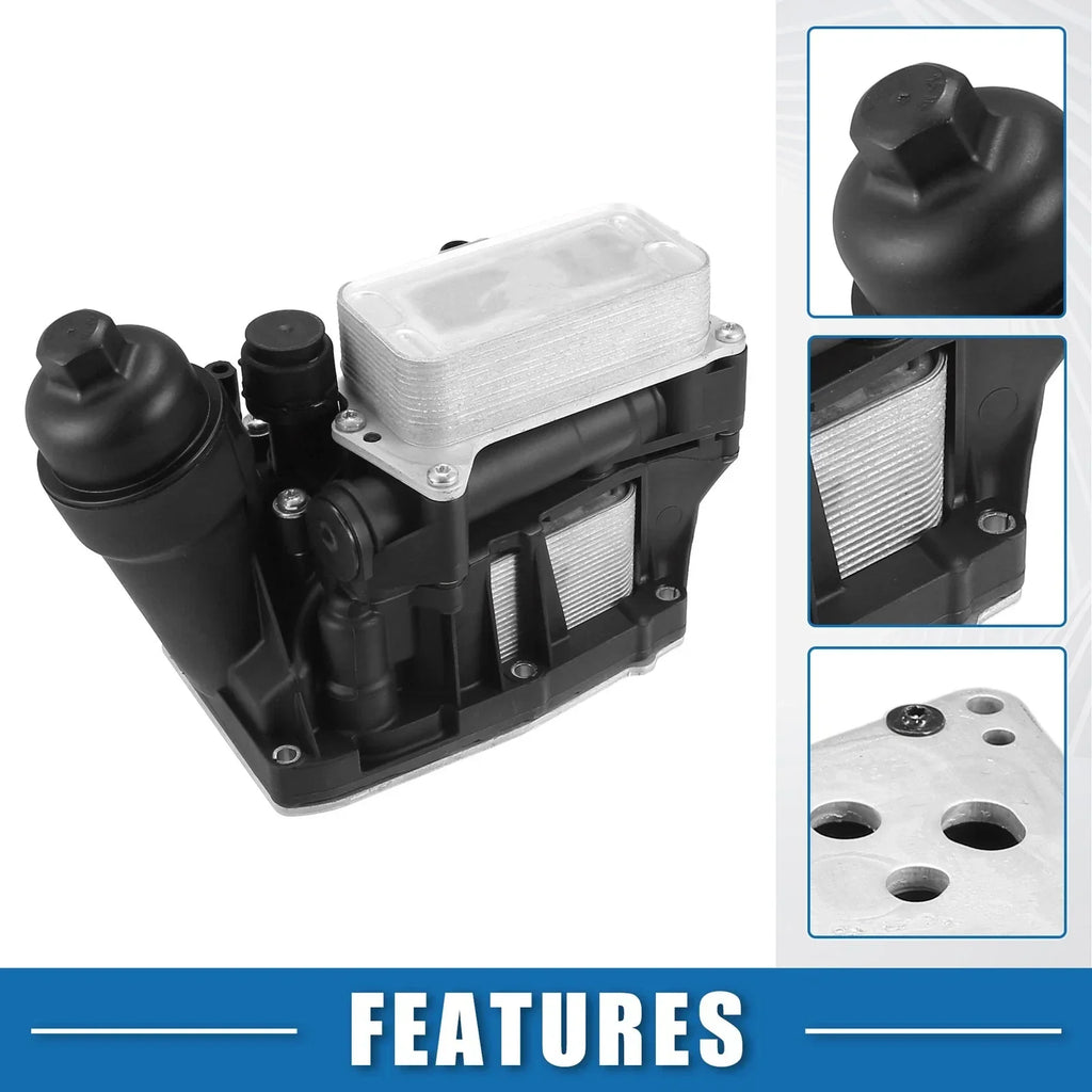 Automatic Engine Oil Cooler for BMW X1 X3 Silver Tone Black