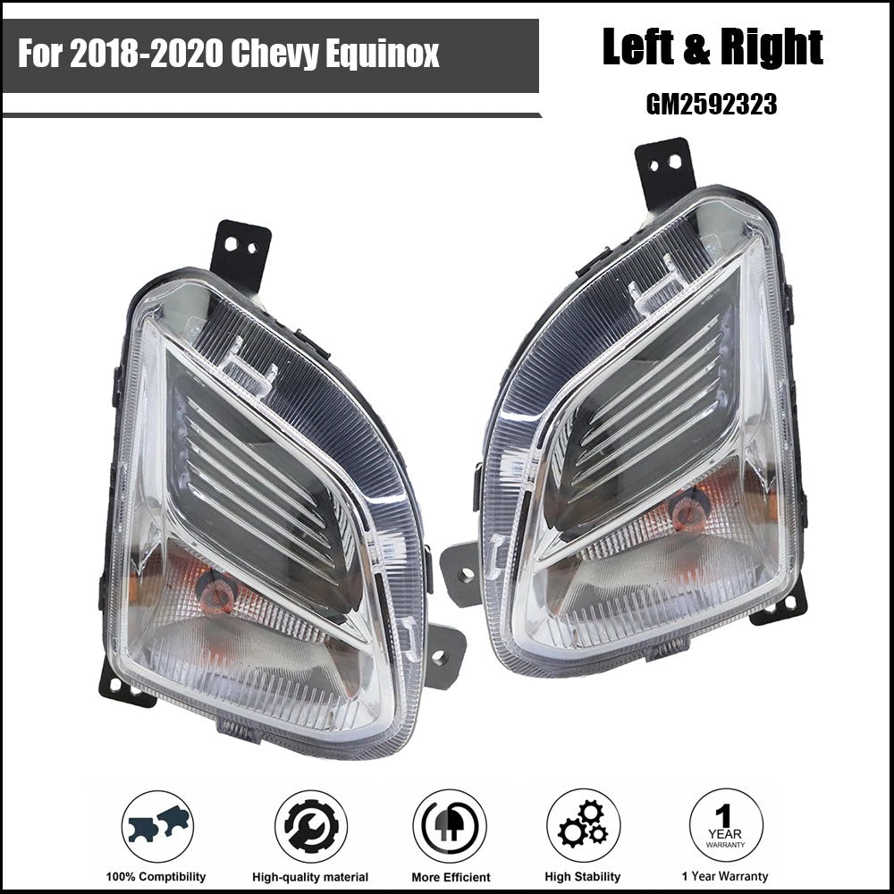 Fog Lights for Chevy Equinox (2018â2020) with Signal, Driver & Passenger Pair