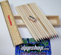12-Piece Colored Pencil Set for Kids with Wooden Box and Ruler