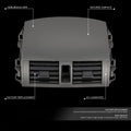 Center Dash Panel A/C Air Vent Bezel Trim for Toyota Corolla (2009–2013)