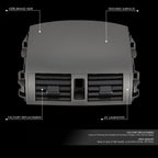 Center Dash Panel A/C Air Vent Bezel Trim for Toyota Corolla (2009–2013)