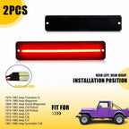 2X Smoked Rear LED Side Marker Light for Jeep J10 Pickup (1974–1983) EPY