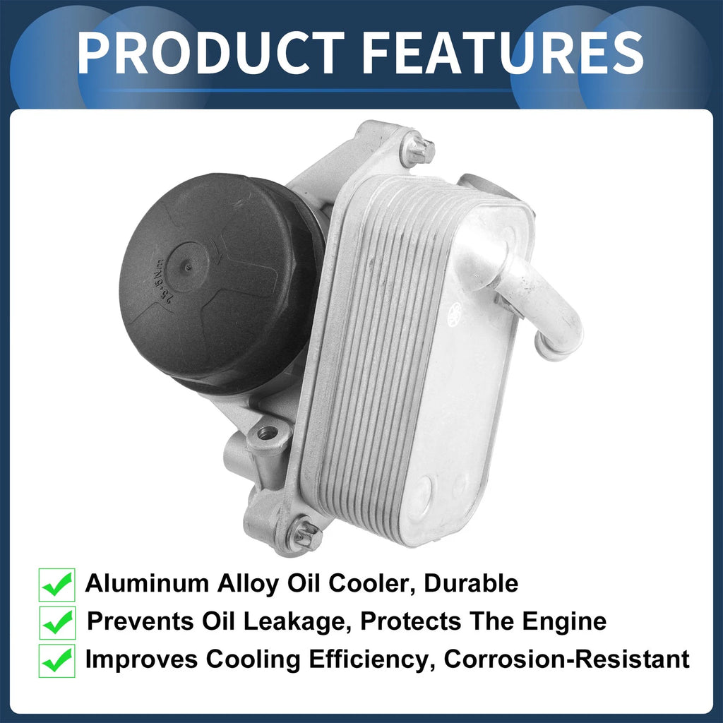 Set of 1 Engine Oil Cooler Filter Housing with Sensors for BMW 128i (2008–2013) No. 11428642289