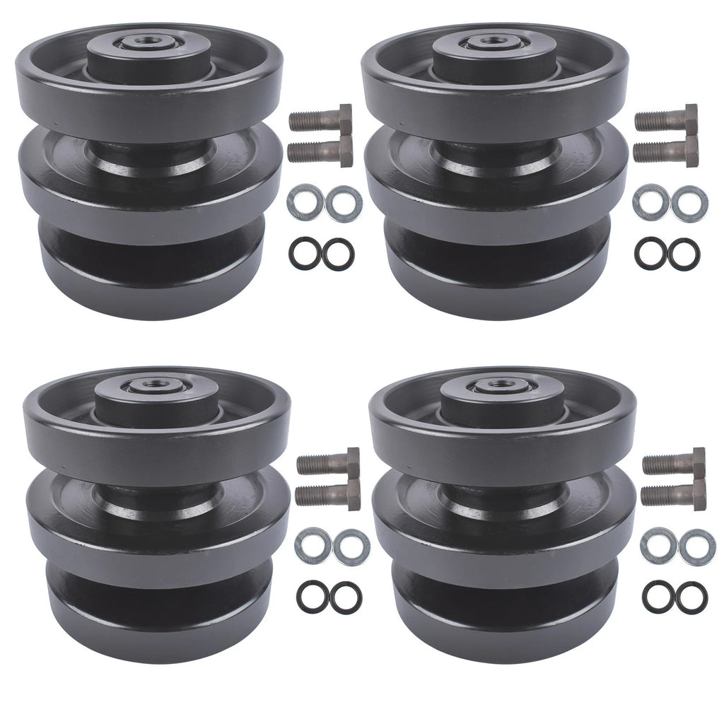 Set of 4 Bottom Rollers for Bobcat Skid Steer Loader (T140–T550)