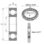 Deep Groove Ball Bearing 105x160x18mm for Scooter Skateboard (P0)