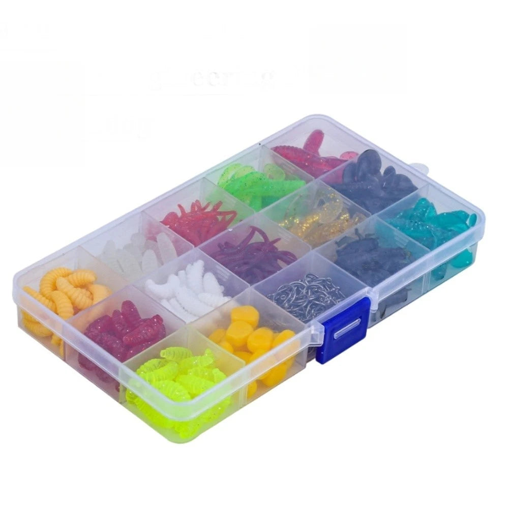 330pcs Soft Fishing Lures Set for Bass Trout Fishing