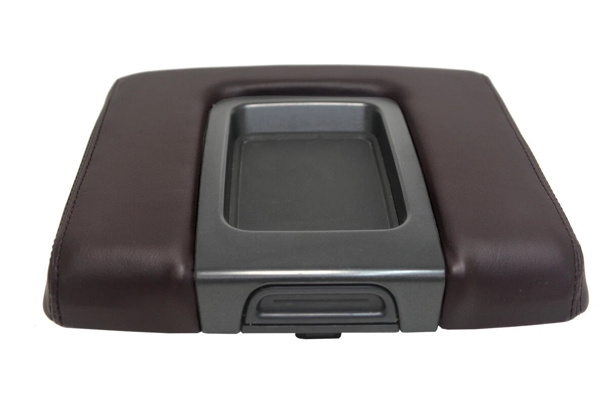 Leather Console Lid Armrest Cover for Chevy Suburban (2014–2020) Cocoa