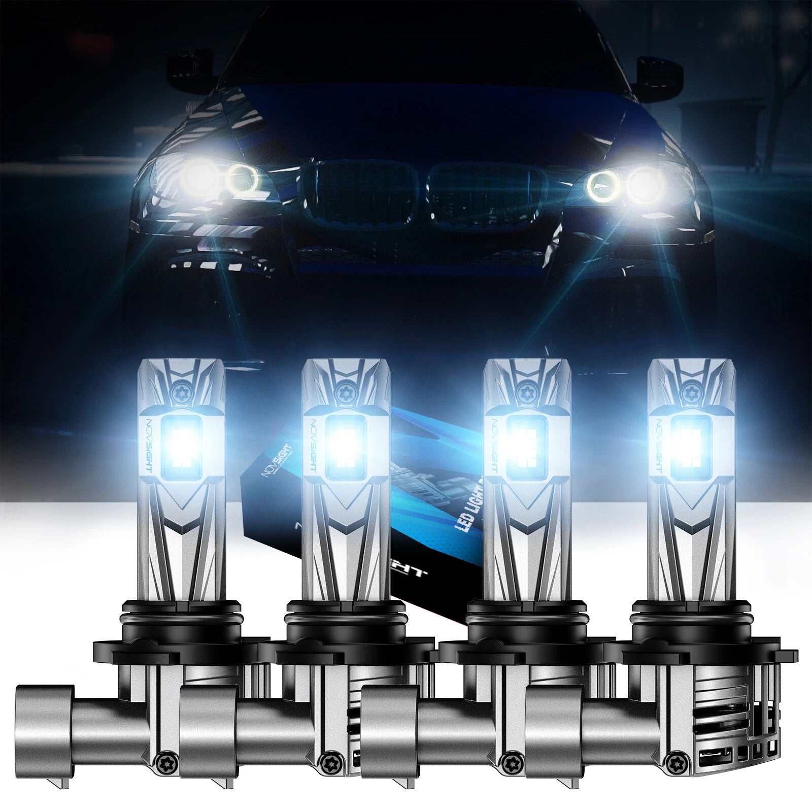2X HB3 HB4 9005 9006 LED Headlight Bulb Lamp for