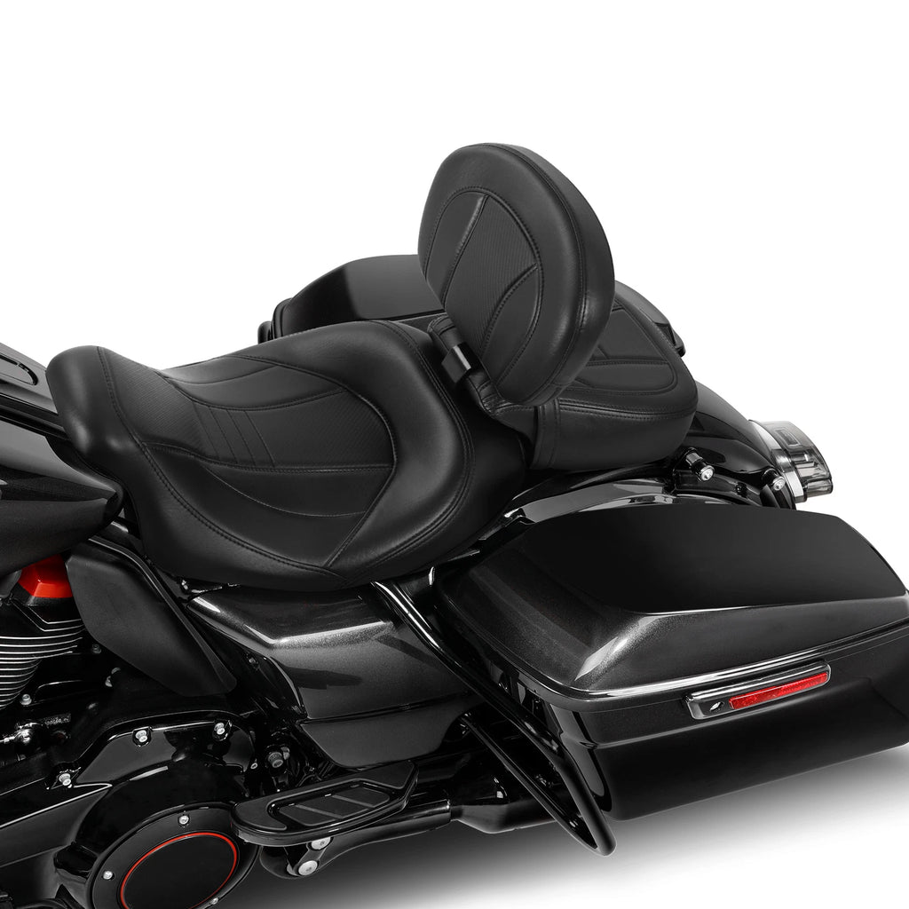 Driver Passenger Seats & Rider Pad for Harley Street Road Glide (2009–2023)