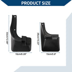 Mud Flaps Splash Guards Set of 4 for Toyota Vios (2017–2019)