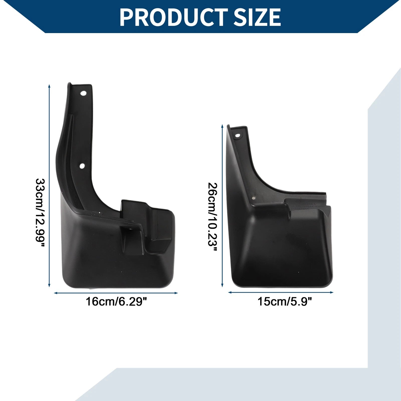 Mud Flaps Splash Guards Set of 4 for Toyota Vios (2017–2019)