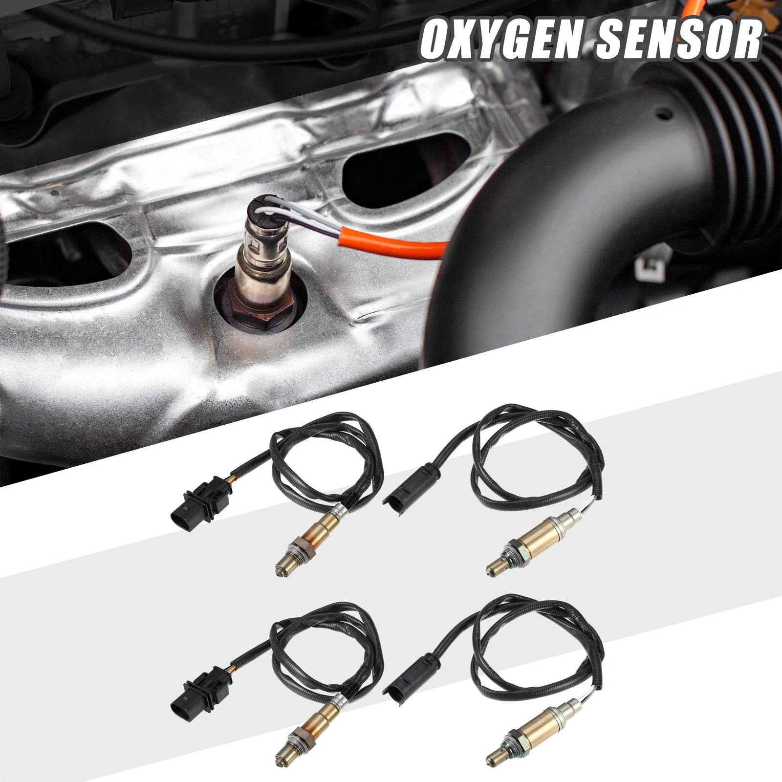 Set of 4 O2 Oxygen Sensors for BMW 325i 3 Series (2003–2005) 2.5L
