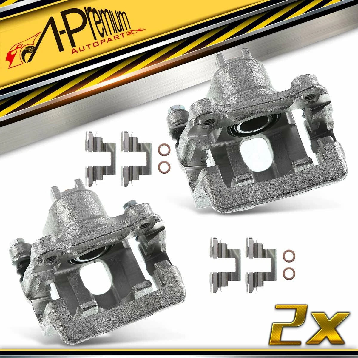 Pair Rear Brake Calipers for Honda Pilot (2003–2008) Acura MDX (2007–2008)