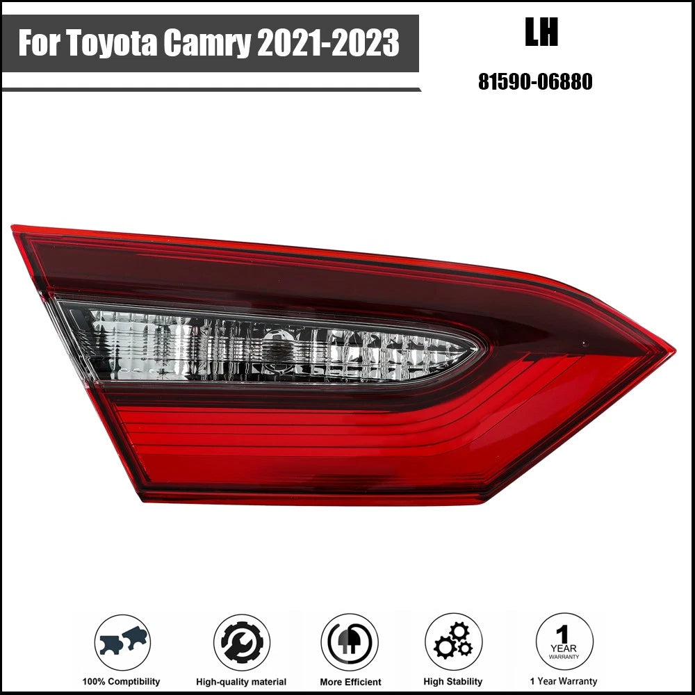 Left Tail Light for Toyota Camry (2021–2023) Black Halogen