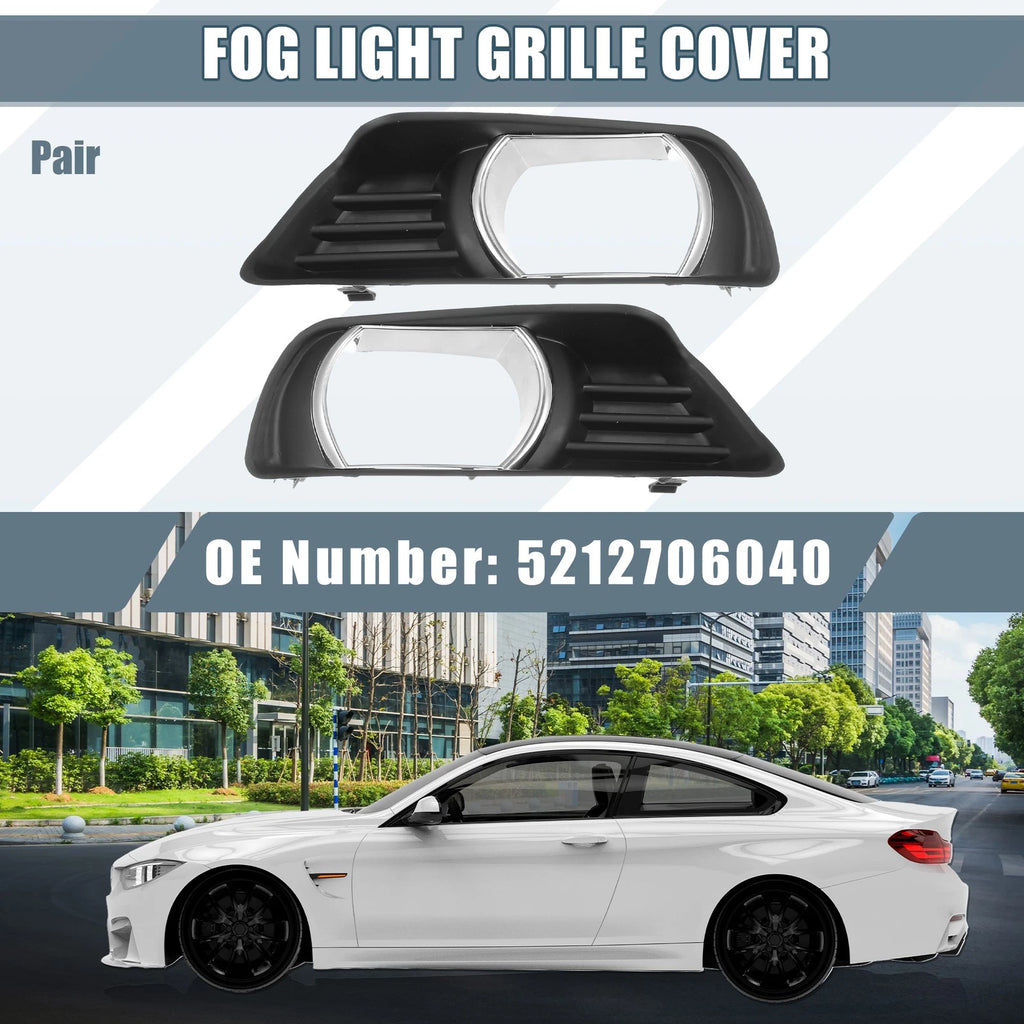 Set of 2 Fog Light Grille Covers for Toyota (NO.5212706040/5212806040)