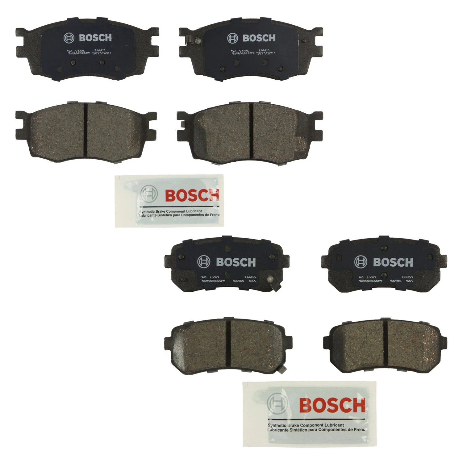 Set of 4 Bosch Quietcast Ceramic Disc Brake Pads for Hyundai Accent (2012–2017)