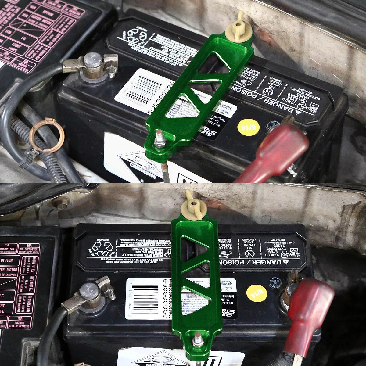 Battery Tie Down Mount Bracket Kit for Universal Vehicles (170mm/145mm)