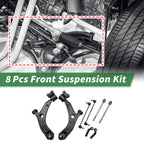 8 Pcs Front Lower Control Arms for Mazda 3 (2004–2009) No.K620040/K620041/K80235