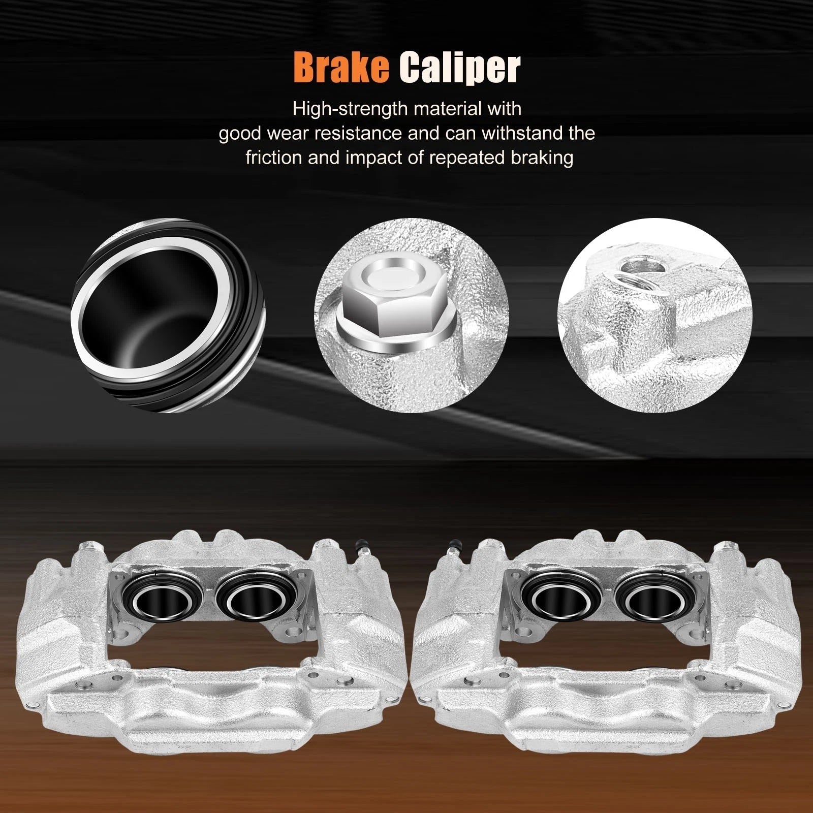 Front Brake Calipers & Ceramic Pads for Toyota 4Runner (2003–2009)