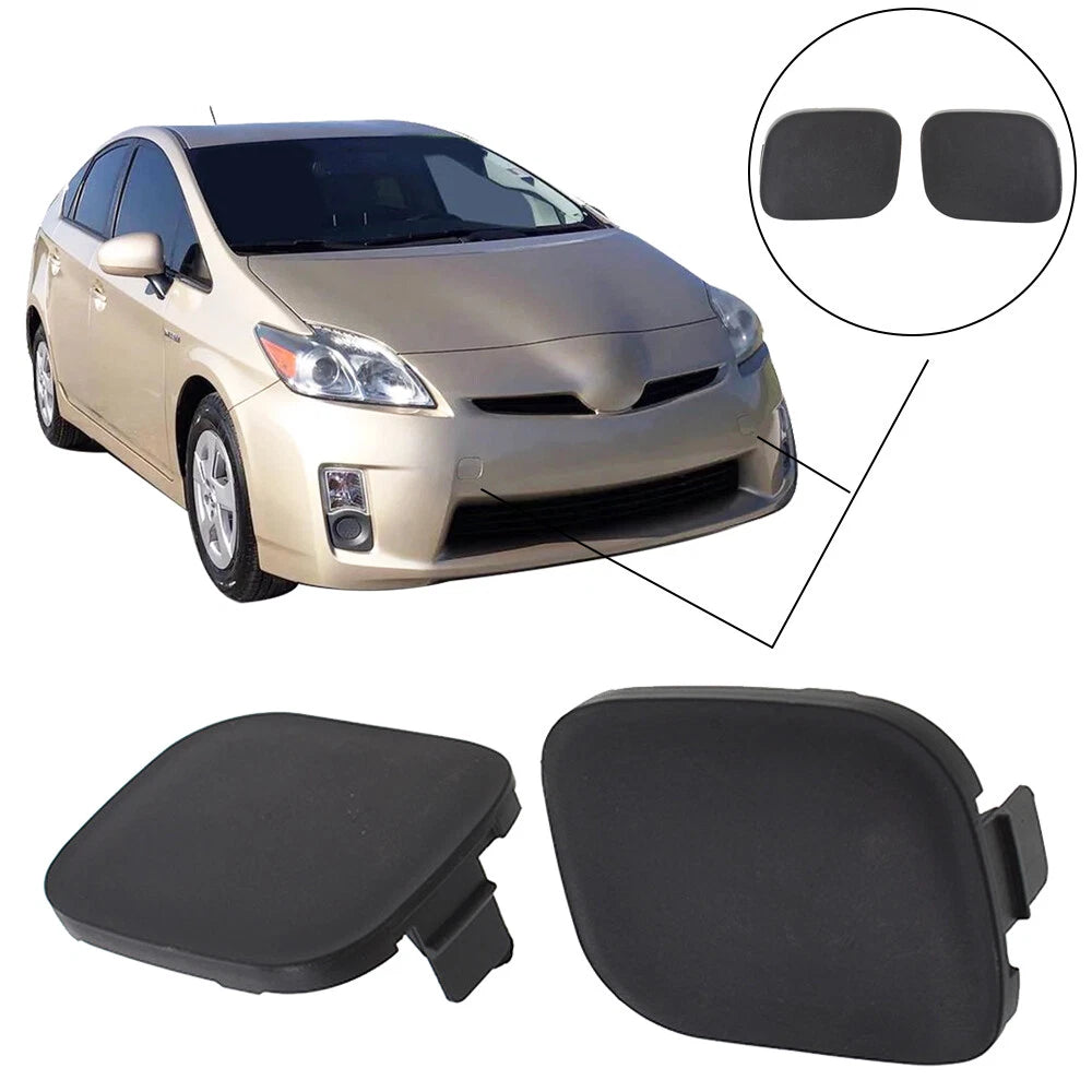 Set of 2 Front Bumper Tow Hook Eye Cap Covers for Toyota Prius (2010–2012)